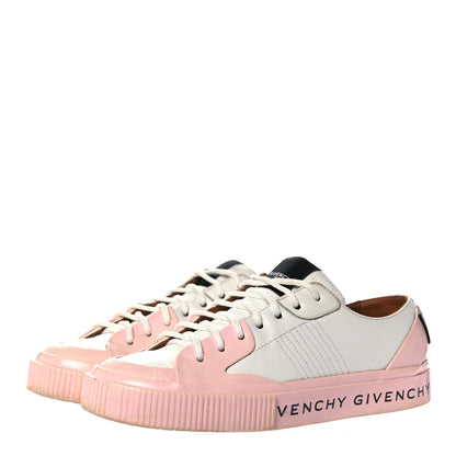 Givenchy Canvas Logo Tennis Light Low Top Sneakers 37 White Pink 3 of 14