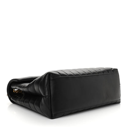 Saint Laurent Calfskin Y Quilted Monogram Medium Loulou Chain Satchel Black 4 of 10