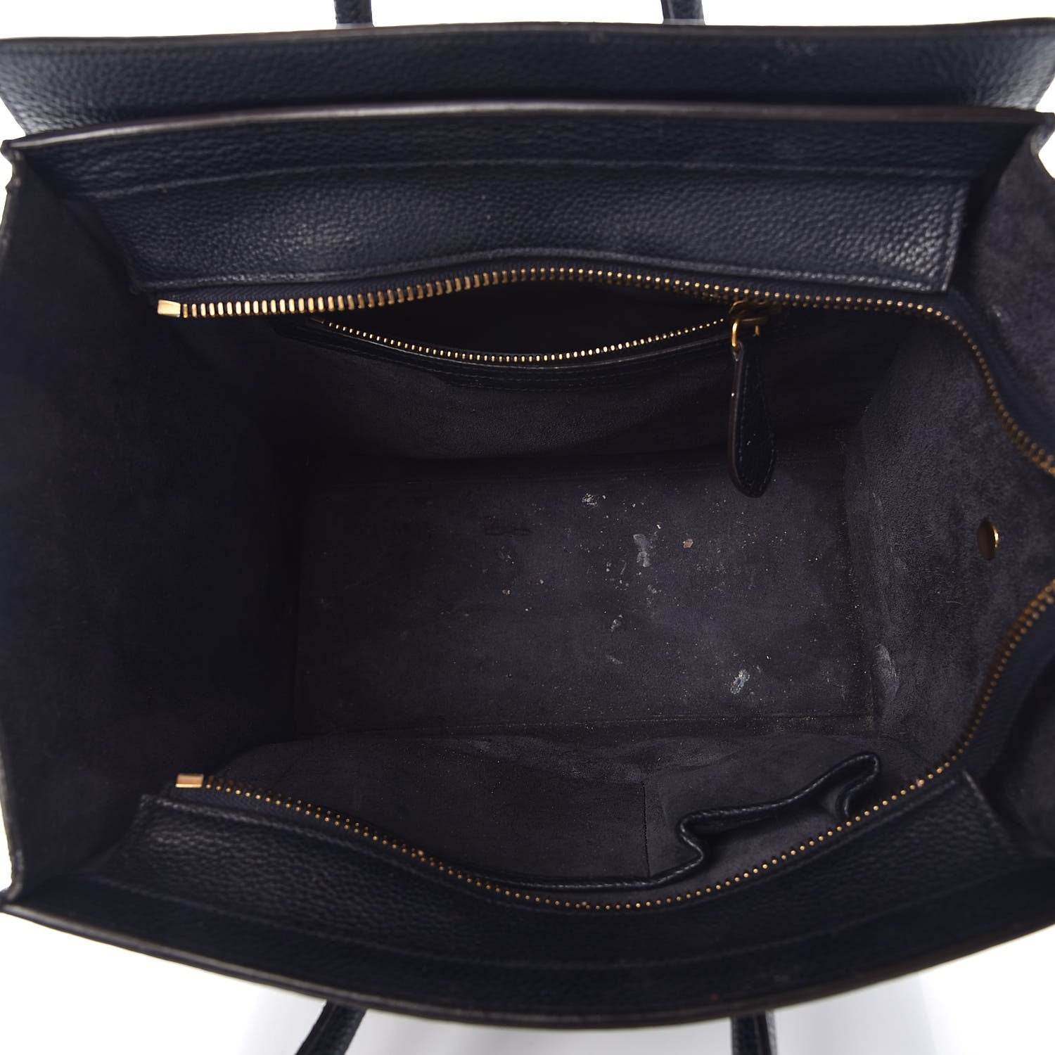 Celine Drummed Calfskin Micro Luggage Black 6 of 31
