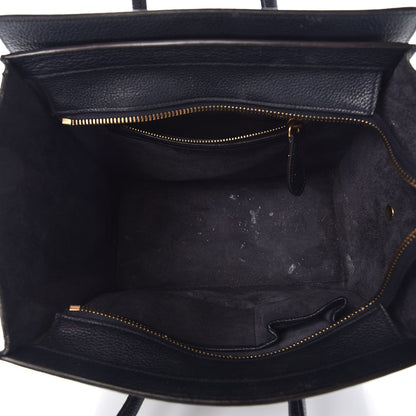 Celine Drummed Calfskin Micro Luggage Black 6 of 31