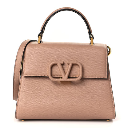 Valentino Garavani Grainy Calfskin Small VSling Top Handle Bag Poudre 1 of 8
