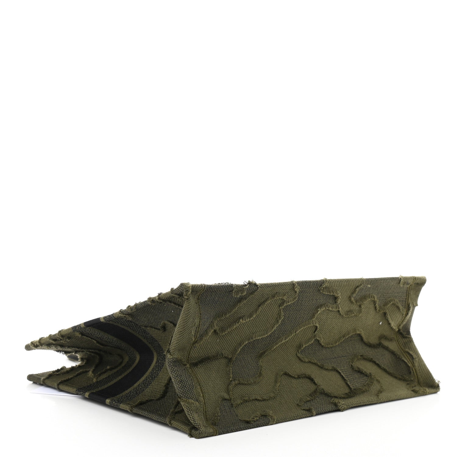 Christian Dior Canvas Embroidered Camouflage Book Tote Green 4 of 12