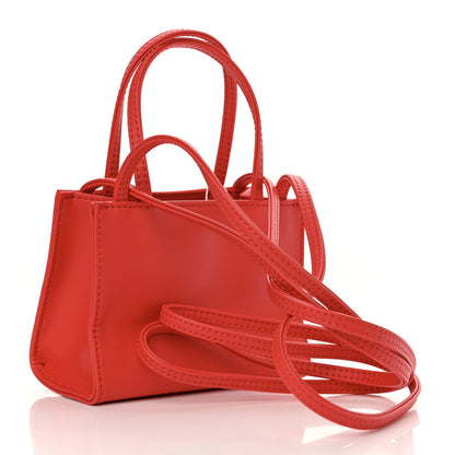 Telfar Vegan Leather Small Shopping Bag Red 3 of 10