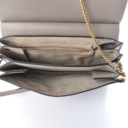 Chloe Smooth Calfskin Suede Rainbow Patchwork Medium Faye Shoulder Bag Motty Grey 5 of 8