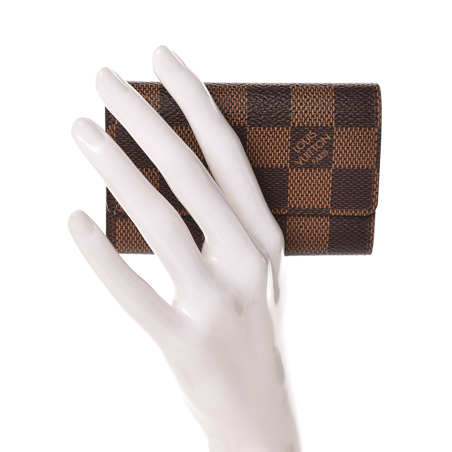 Damier Ebene Multicles 6 Key Holder Rose Ballerine