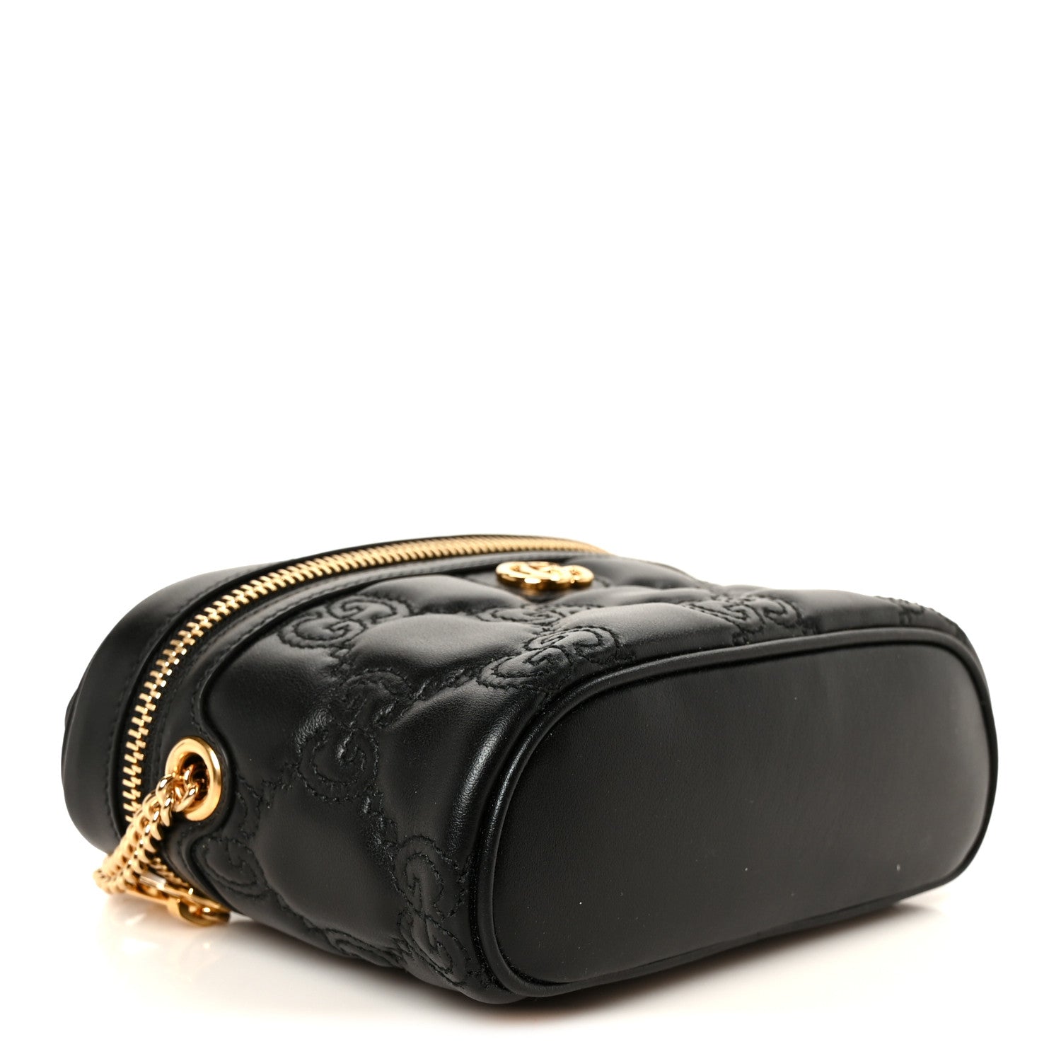 Gucci Calfskin GG Matelasse Mini Top Handle Bag Black 3 of 10