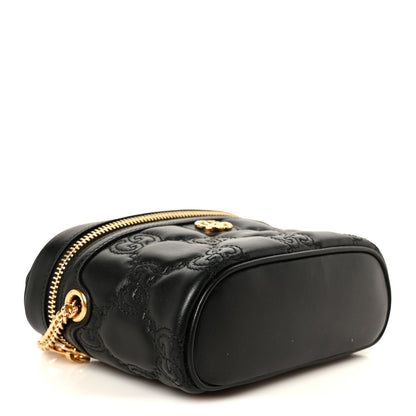 Gucci Calfskin GG Matelasse Mini Top Handle Bag Black 3 of 10