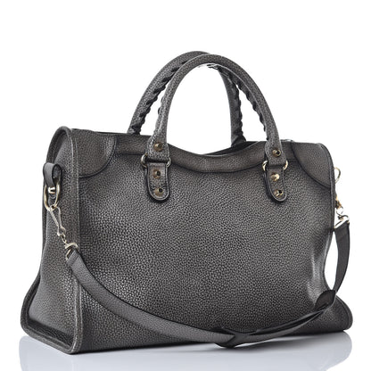 Balenciaga Grained Calfskin Classic Gold Hardware City Ombre Grey Gradient 3 of 10
