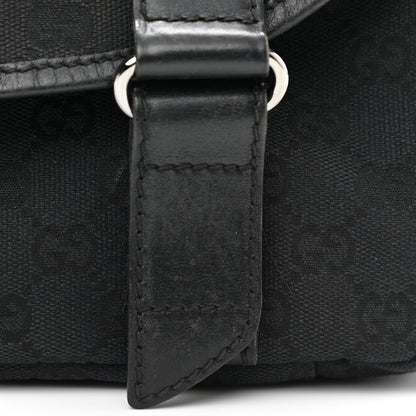Gucci Monogram Small Double Buckle Flap Messenger Bag Black 16 of 16