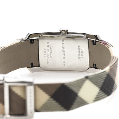 Burberry Stainless Steel Calfskin 20mm Heritage Nova Check Quartz Watch BU9503 5 of 8