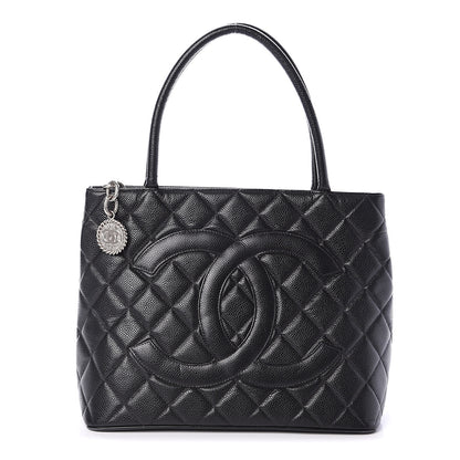 Chanel Caviar Quilted Medallion Tote Black 1 of 9