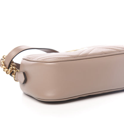 Gucci Calfskin Matelasse Small GG Marmont Chain Shoulder Bag Porcelain Rose 8 of 10
