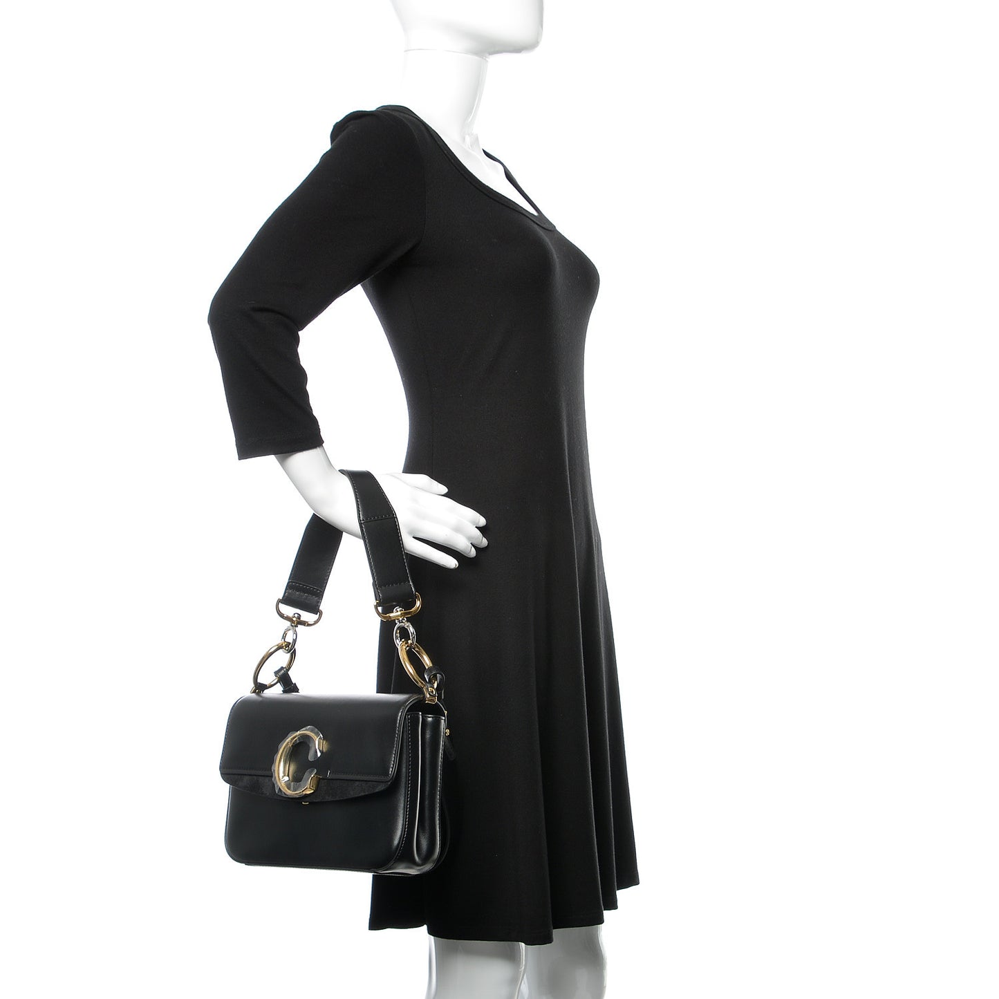 Calfskin Small C Double Carry Black