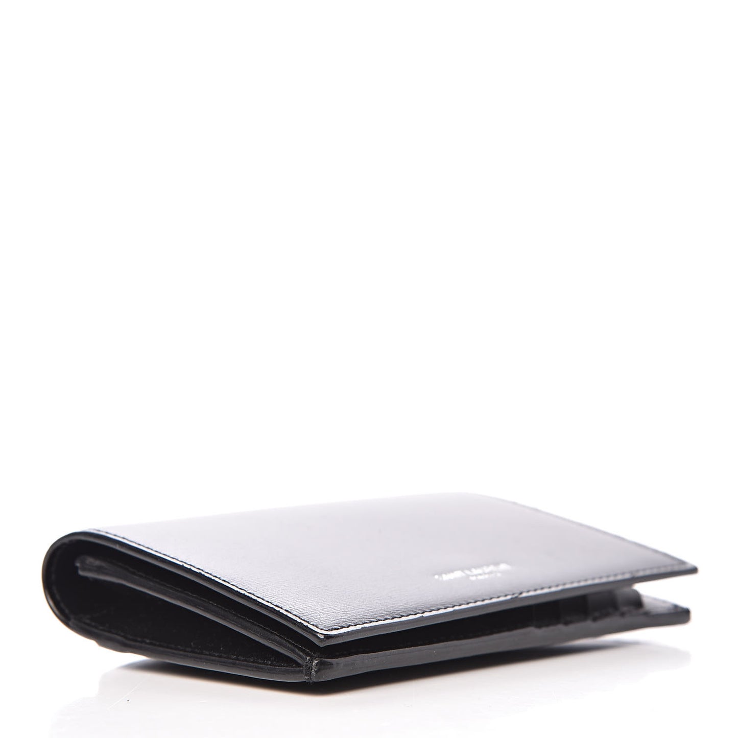Calfskin Fragments Flap Wallet Black