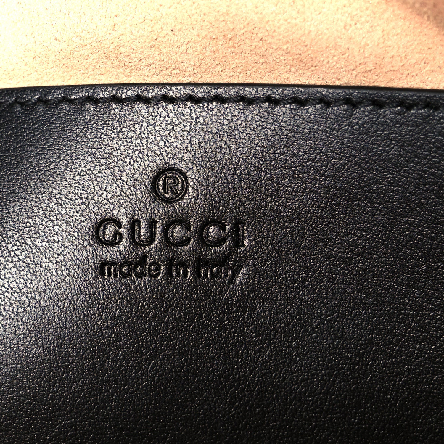 Gucci Calfskin Matelasse Aria Mini GG Marmont Chain Shoulder Bag Black 6 of 10