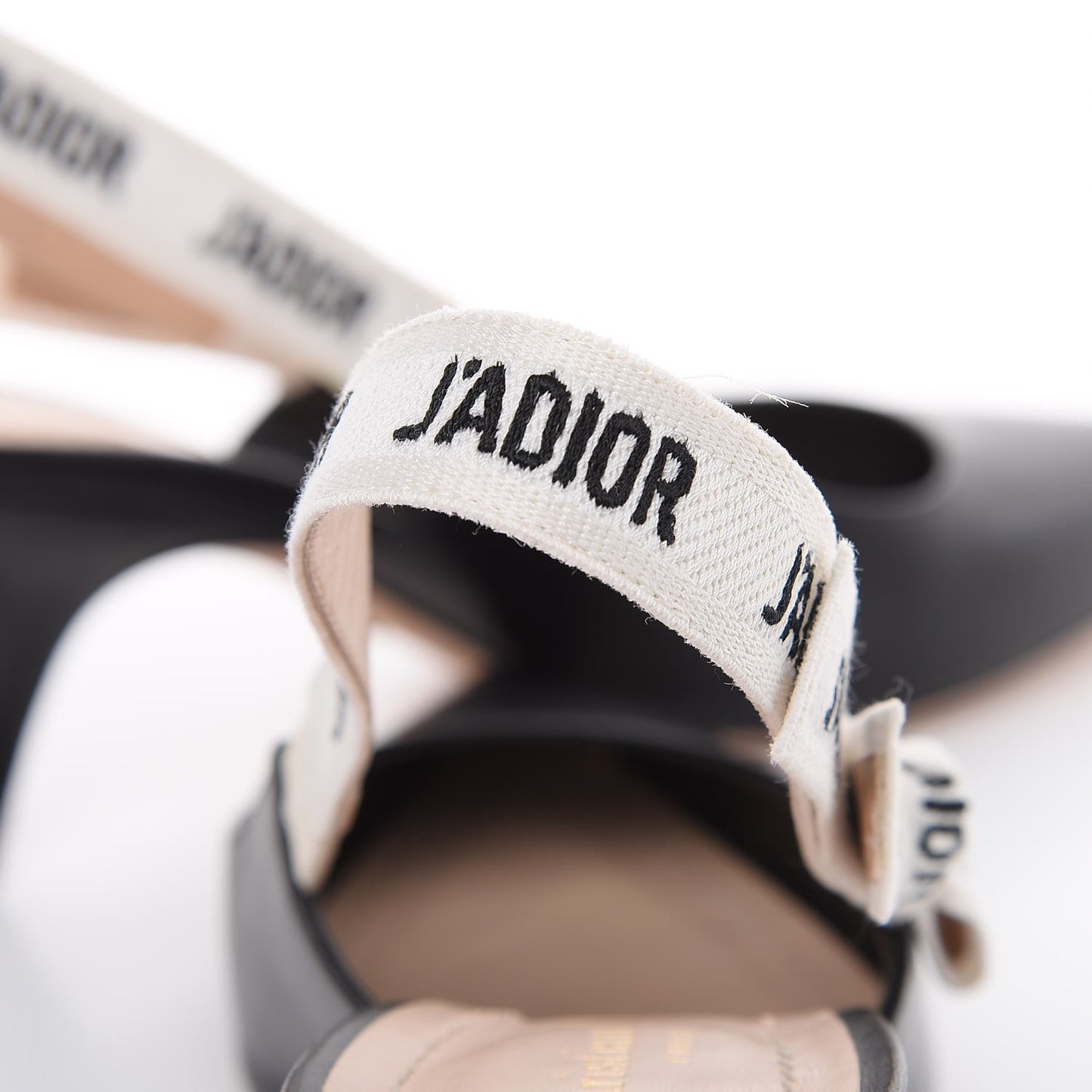 Lambskin Ribbon J'Adior Slingback 65mm Pumps 39.5 Black