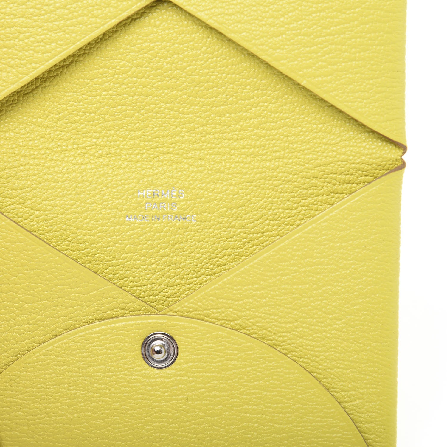 Hermes Chevre Mysore Calvi Card Case Lime 9 of 10