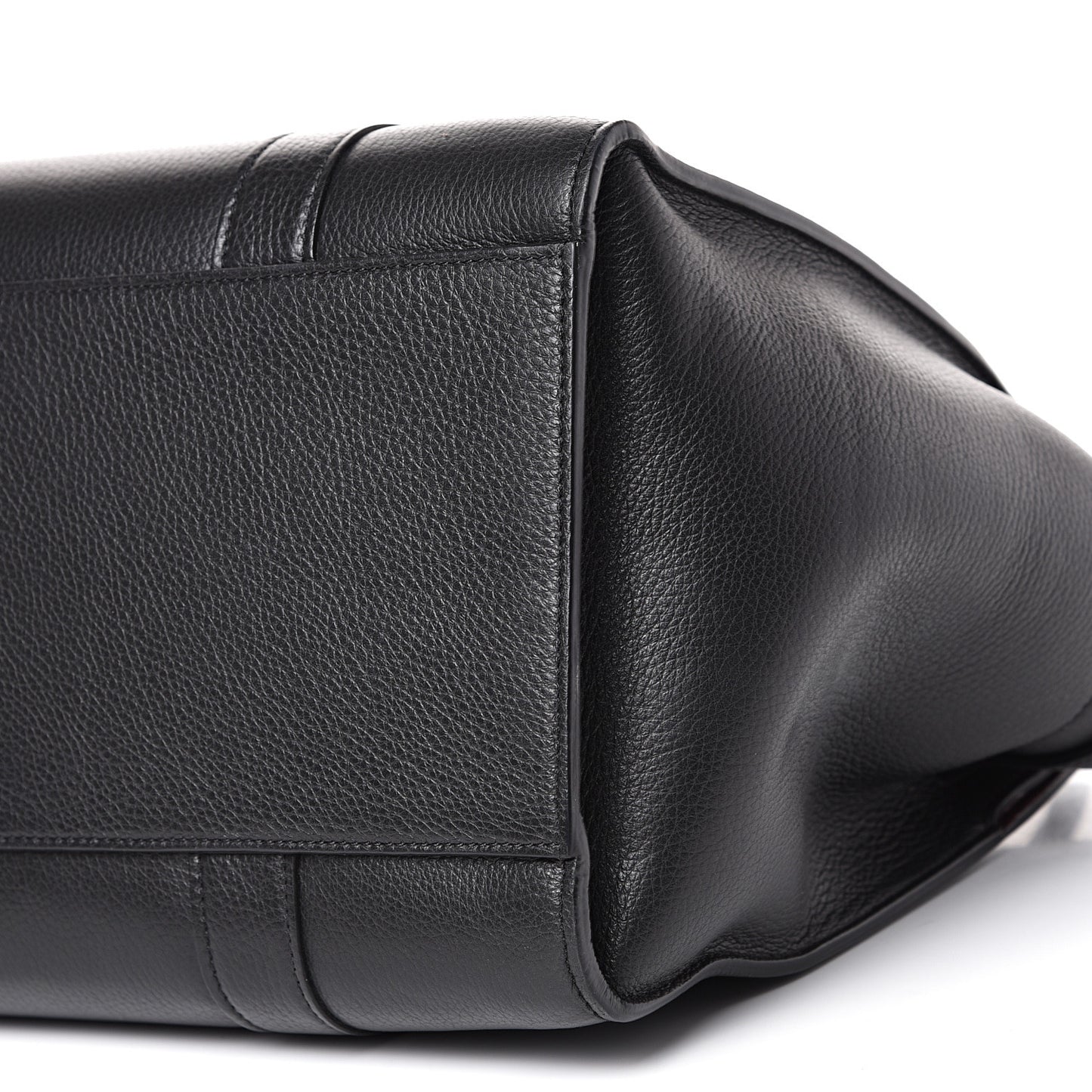Grain Vegetable Tanned Calfskin Zipped Bayswater Black