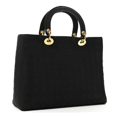Christian Dior Nylon Cannage Large Lady Dior Black 3 of 10