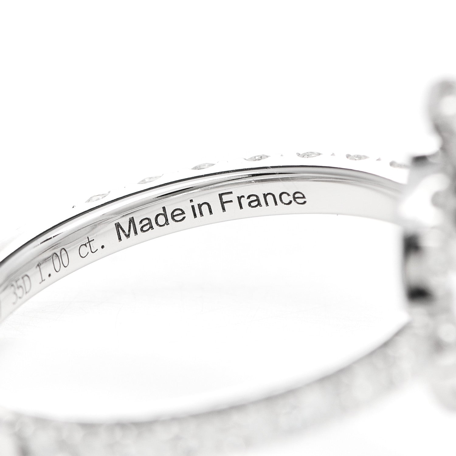 Hermes 18K White Gold Diamond Finesse Ring 54 6.75 6 of 6