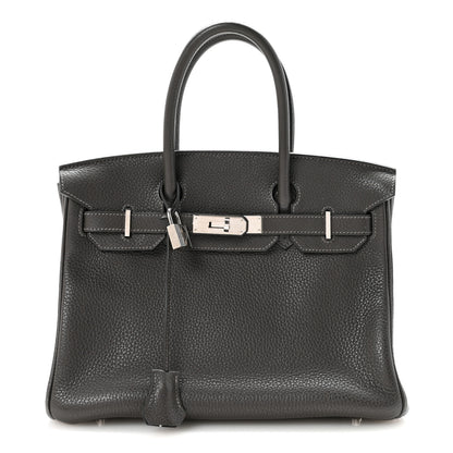 Hermes Taurillon Clemence Birkin 30 Graphite 1 of 9