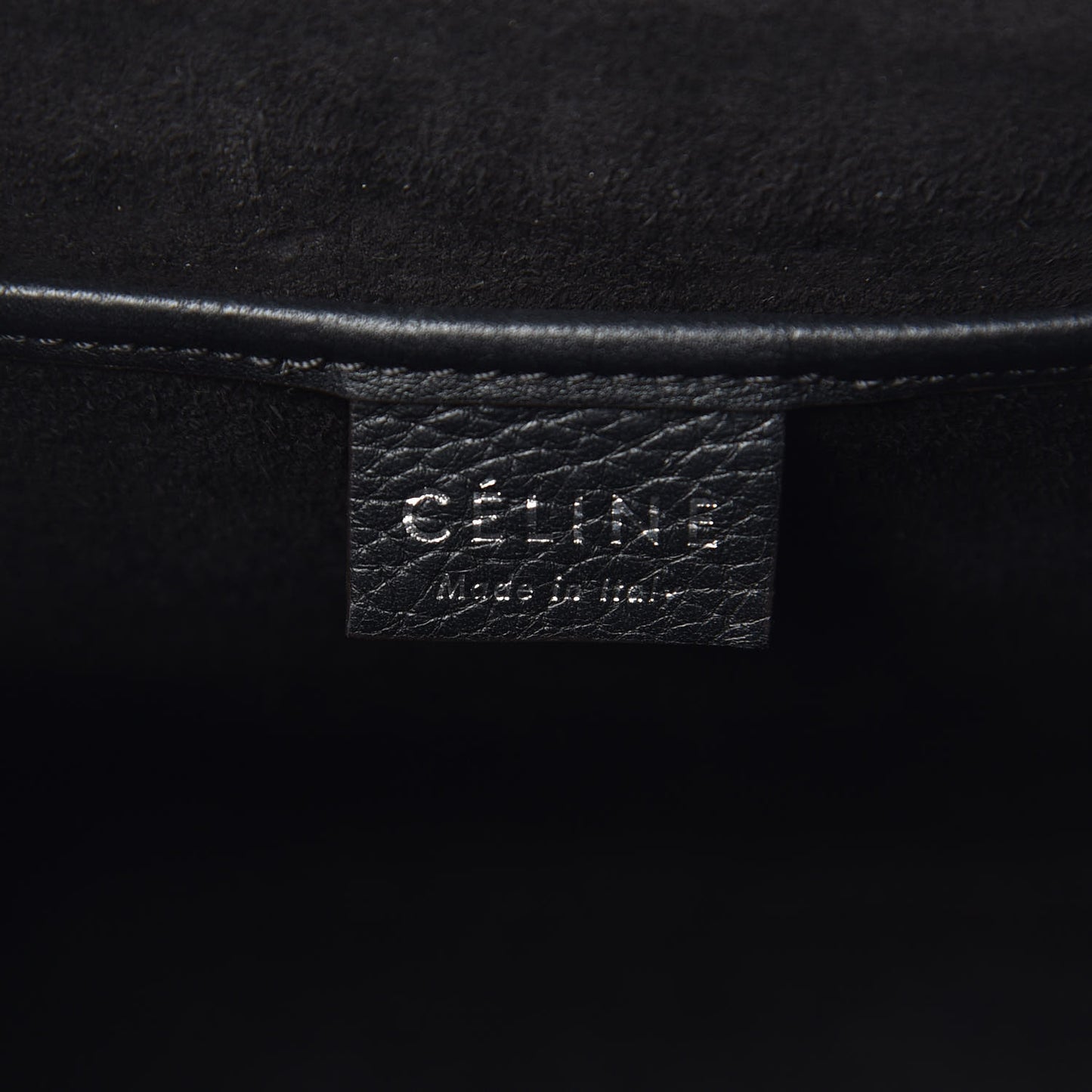 Drummed Calfskin Nano Luggage Black