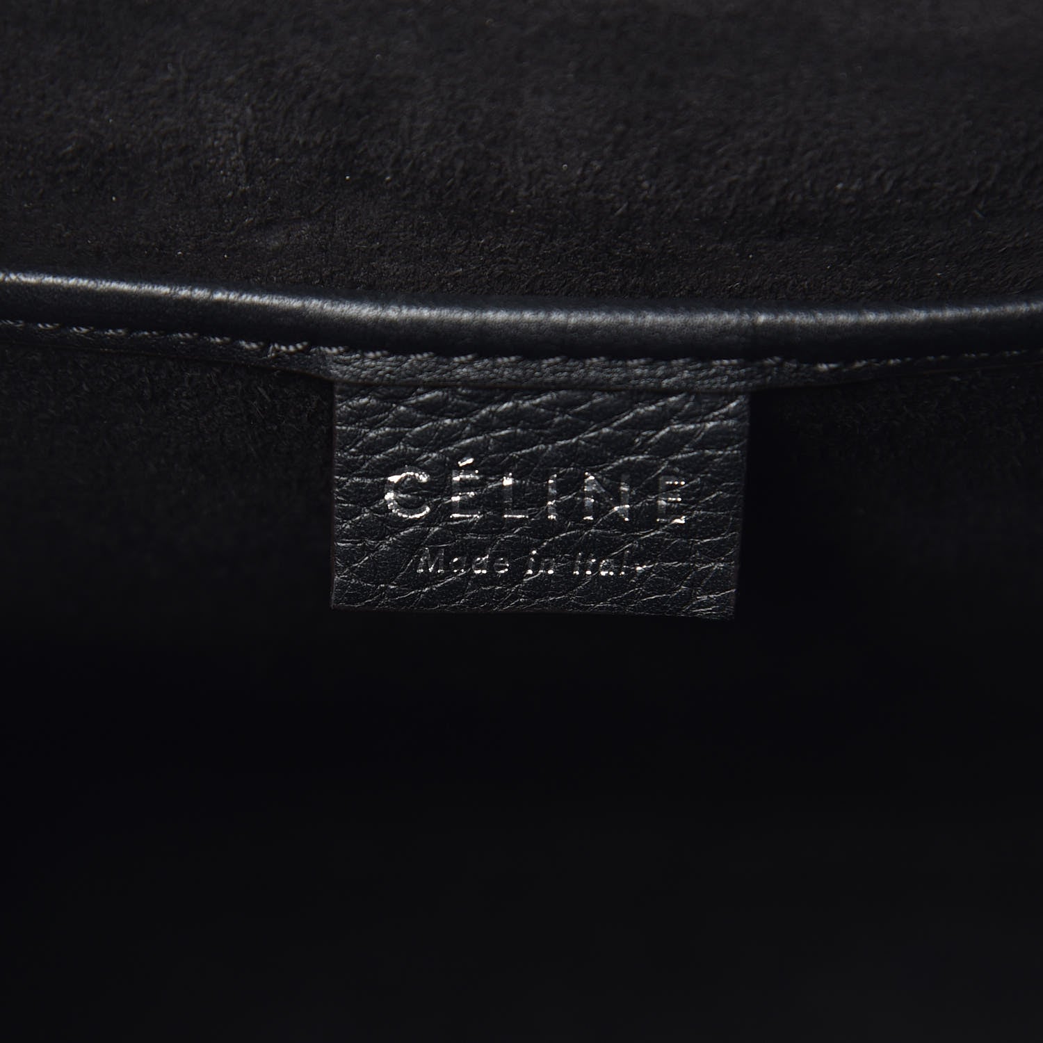 Celine Drummed Calfskin Nano Luggage Black 6 of 9