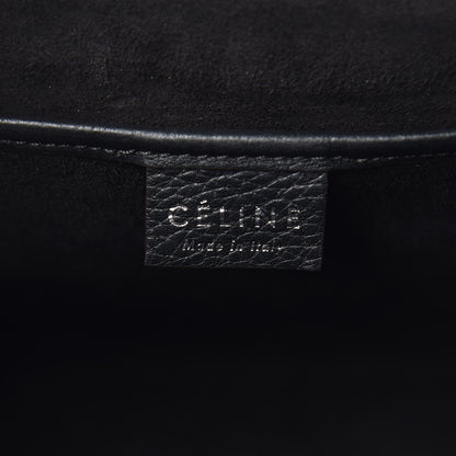 Celine Drummed Calfskin Nano Luggage Black 6 of 9