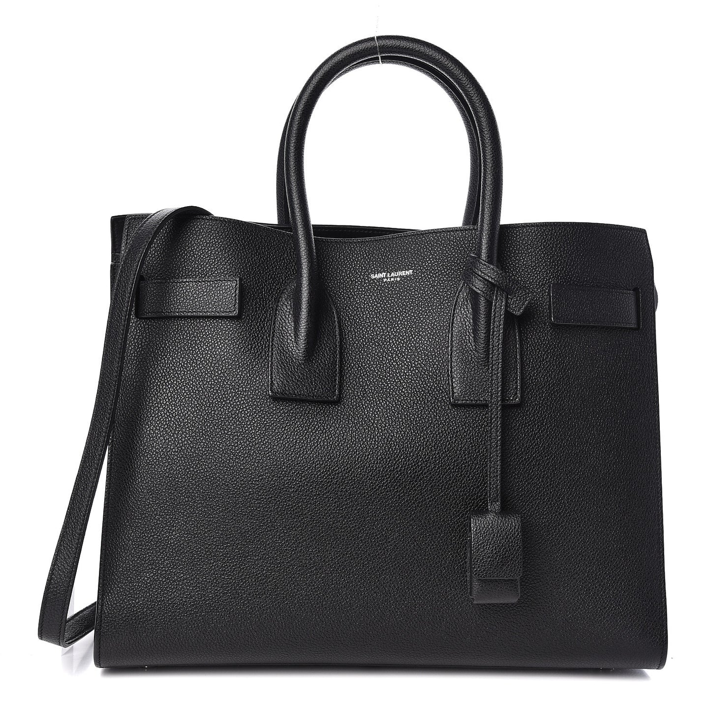 Grained Calfskin Small Sac De Jour Black