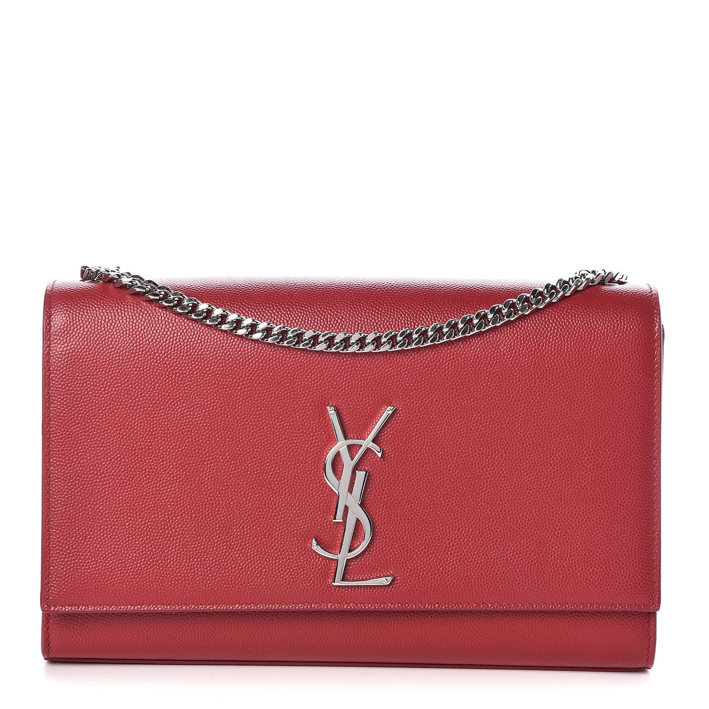 Grain De Poudre Medium Monogram Kate Satchel Red