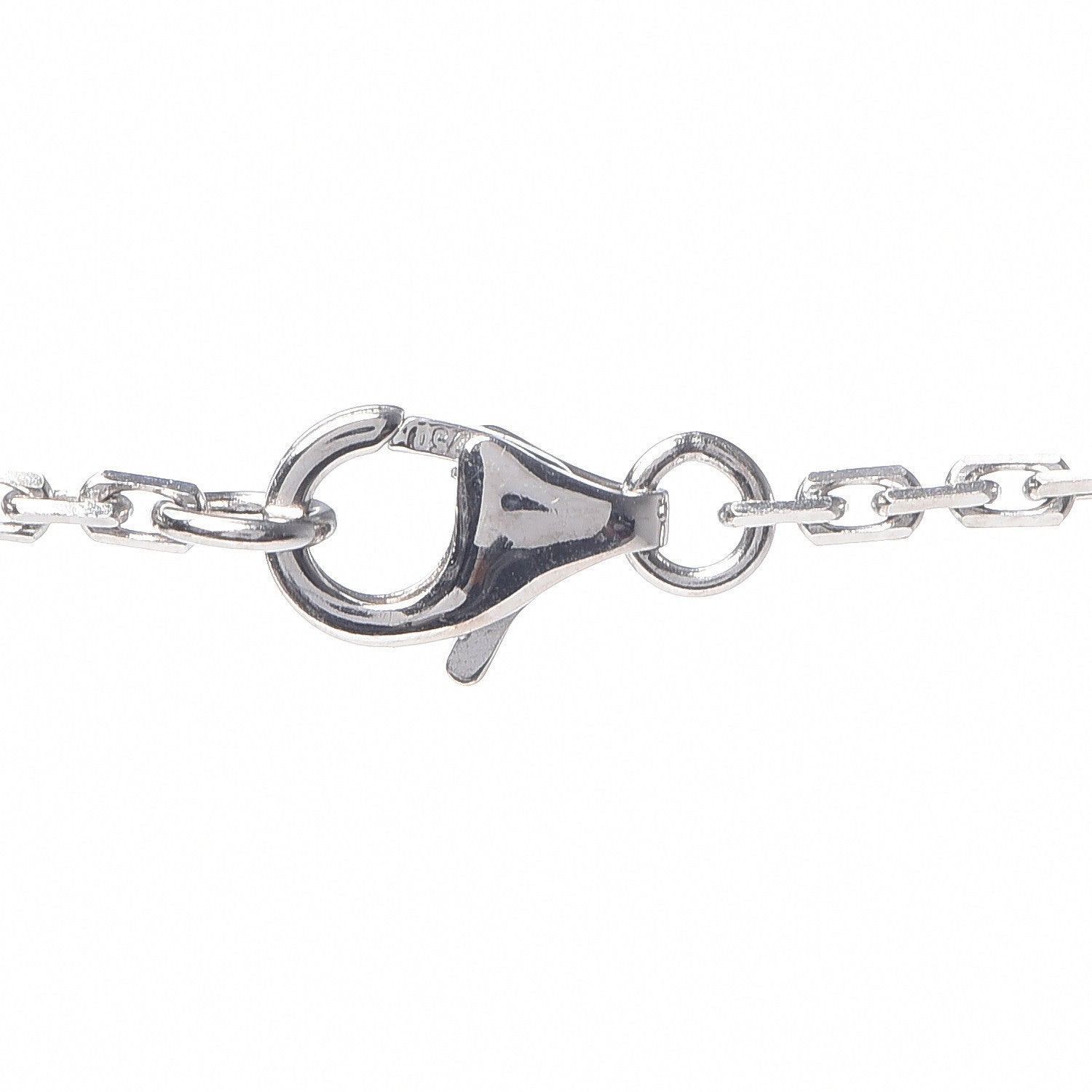 Cartier 18K White Gold 3 Diamonds LOVE Pendant Necklace 5 of 7
