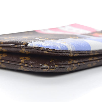 Louis Vuitton Monogram 2019 Christmas Animation Double Zip Pochette 8 of 10