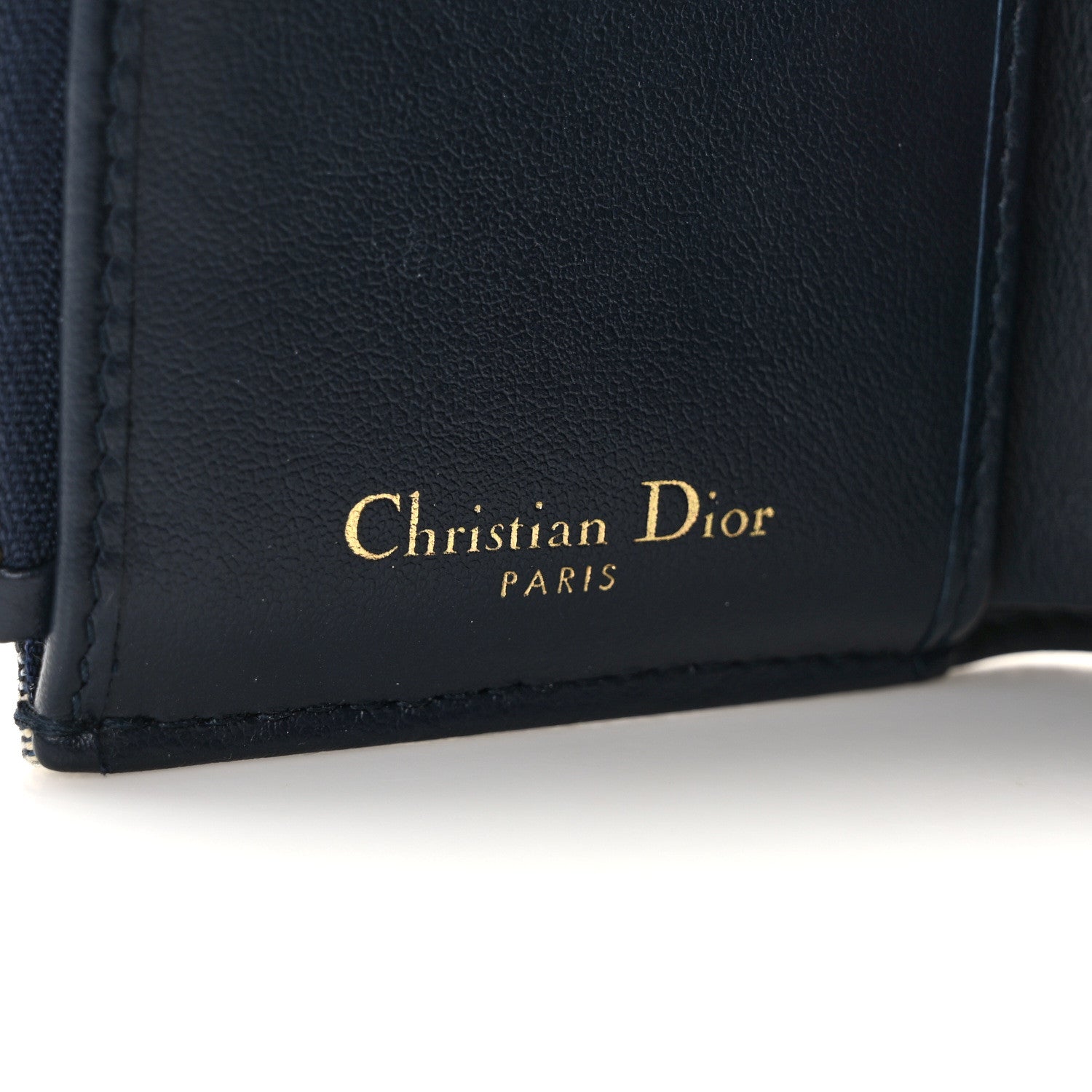 Christian Dior Oblique Saddle Lotus Wallet Blue 6 of 9