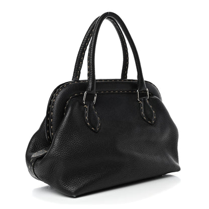 Fendi Calfskin Romano Selleria Adele 1328 Bag Black 2 of 4