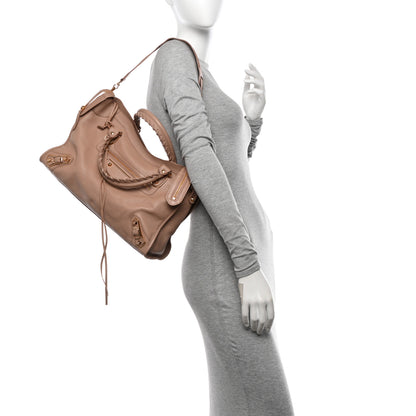 Balenciaga Chevre Gold Metallic Edge Hardware City Rose Des Sables 2 of 11