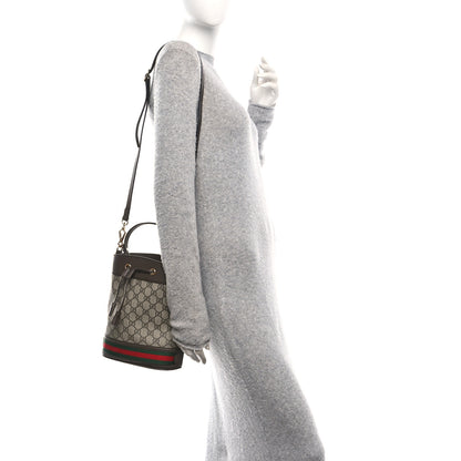 Gucci GG Supreme Monogram Web Small Ophidia Bucket Bag Brown 2 of 10