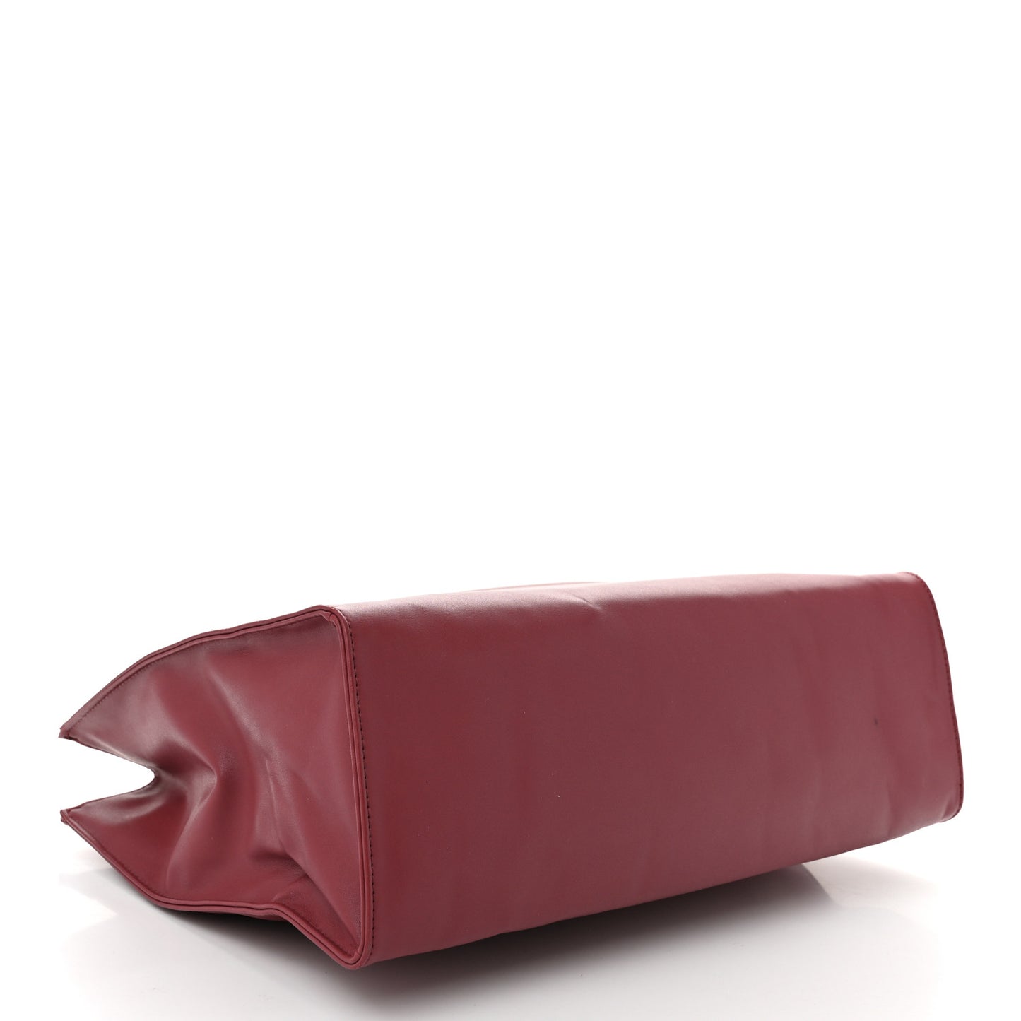 Vegan Leather Medium Shopping Bag Oxblood