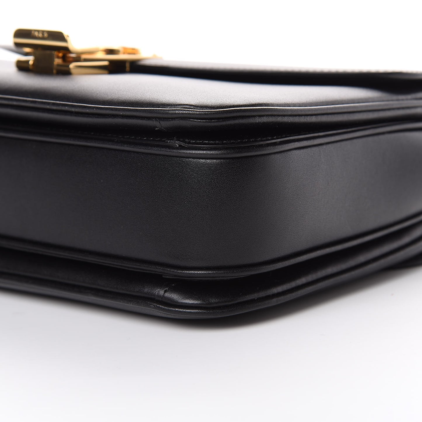Shiny Calfskin Medium C Bag Black