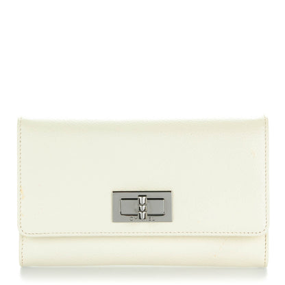 Chanel Calfskin Mademoiselle Clutch Wallet White 1 of 8