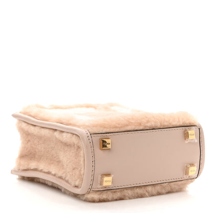 Fendi Shearling Plexiglass FF Mini Fendi Sunshine Shopper Soap White 4 of 10