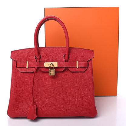 Hermes Togo Birkin 30 Rouge Casaque 12 of 12