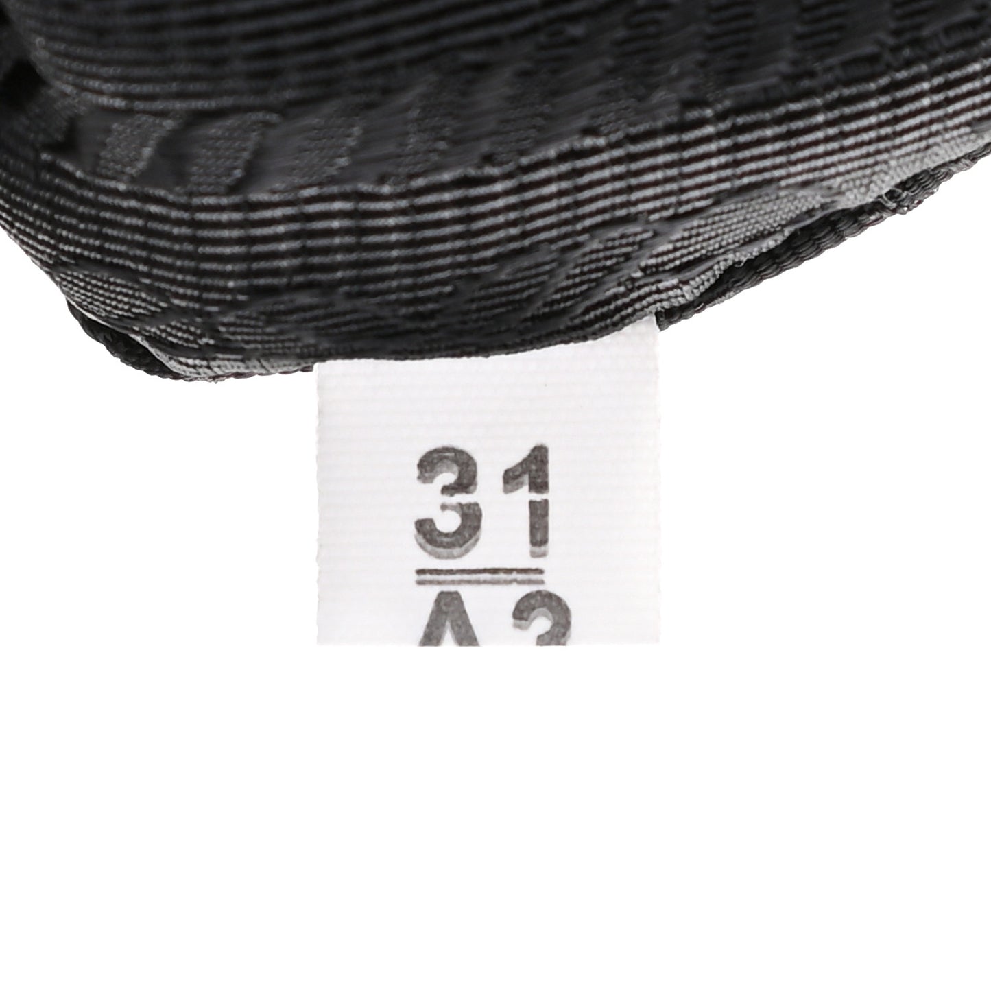 Terry Cloth Mini Re-Edition 2000 Bag Black White