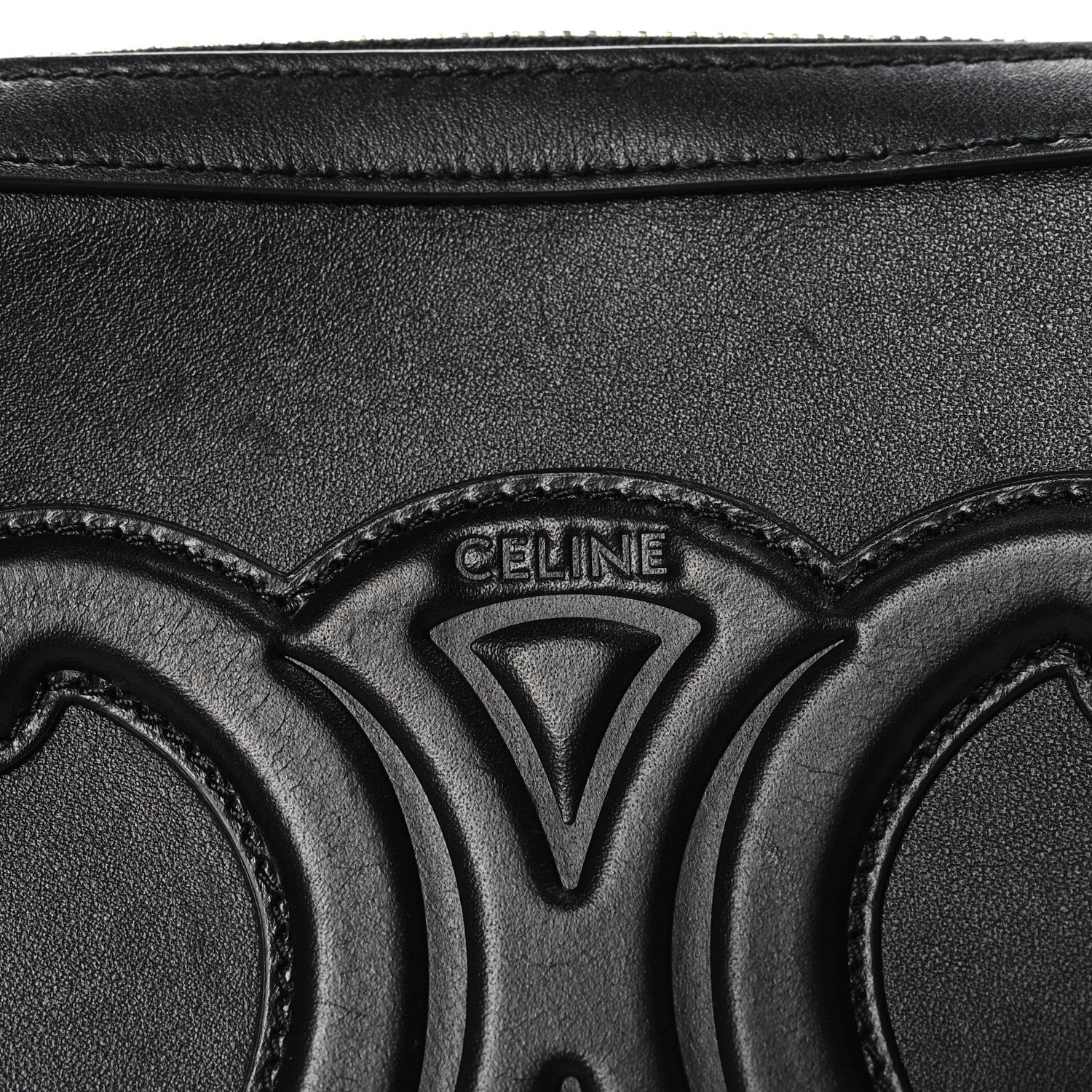 Celine Smooth Calfskin Cuir Triomphe Camera Shoulder Bag Black 6 of 10