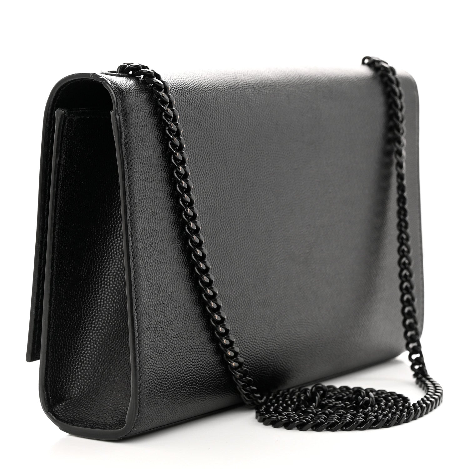 Saint Laurent Grain De Poudre Medium Classic Monogram Monochrome Kate Satchel Black 3 of 11