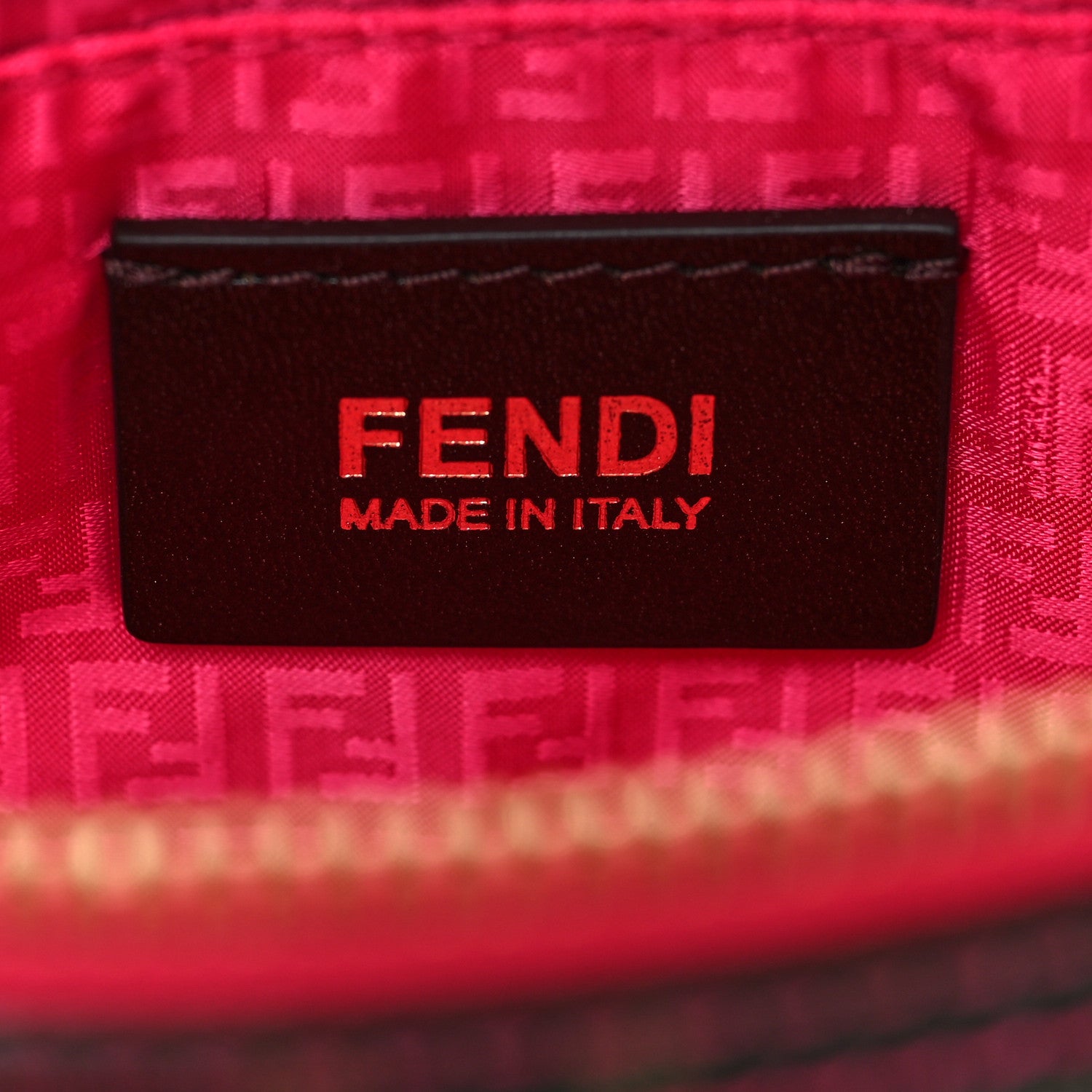 Fendi Zucca Spalmati Pochette Tobacco Fragola 5 of 6