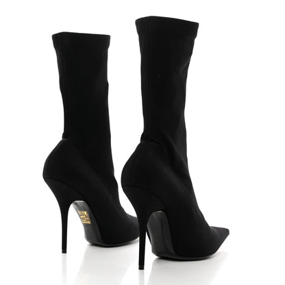 Balenciaga Jersey Crepe Round Toe Knife Booties 39 Black 4 of 7