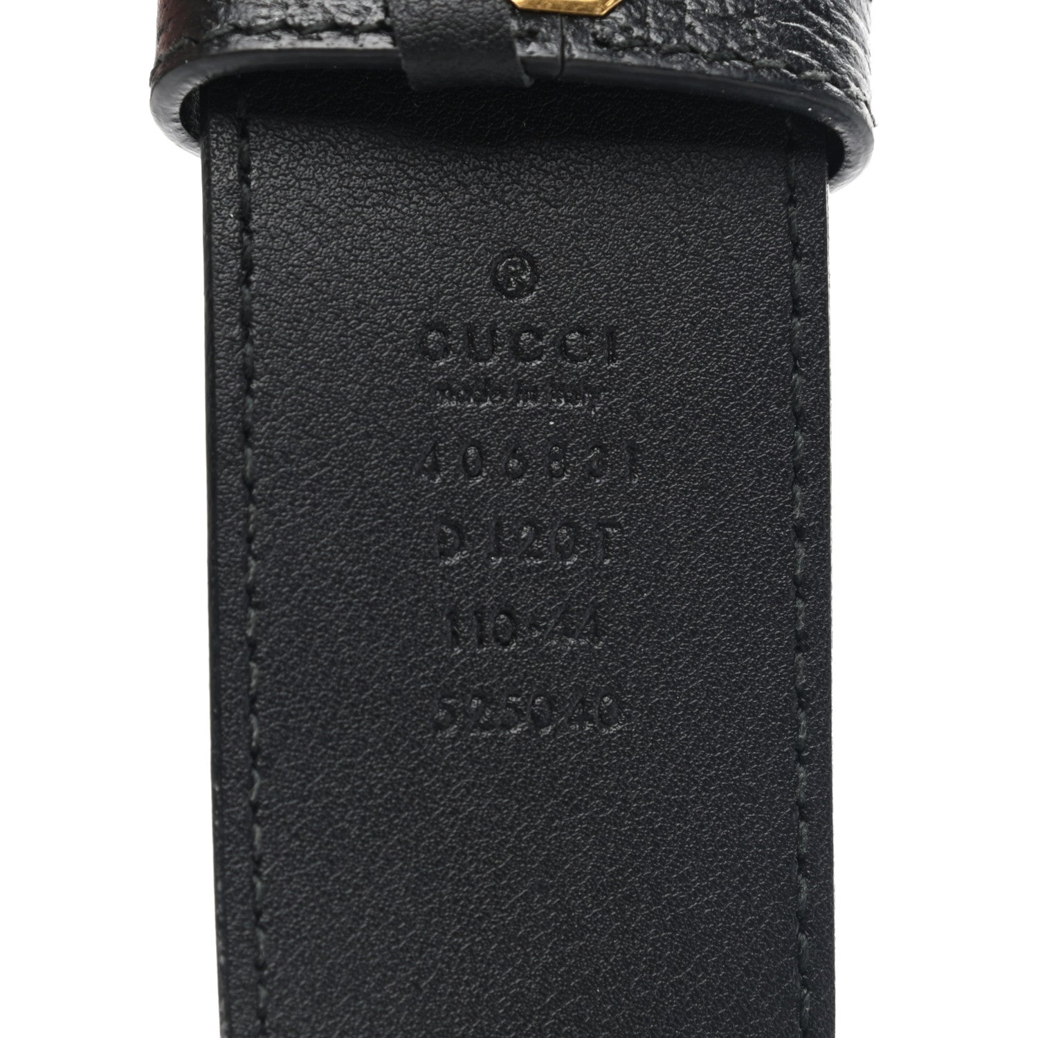 Gucci Textured Calfskin Double G 40mm Belt 110 44 Black 5 of 6
