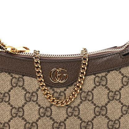 Gucci GG Supreme Monogram Textured Dollar Calfskin Mini Ophidia Chain Bag Beige Ebony 8 of 11