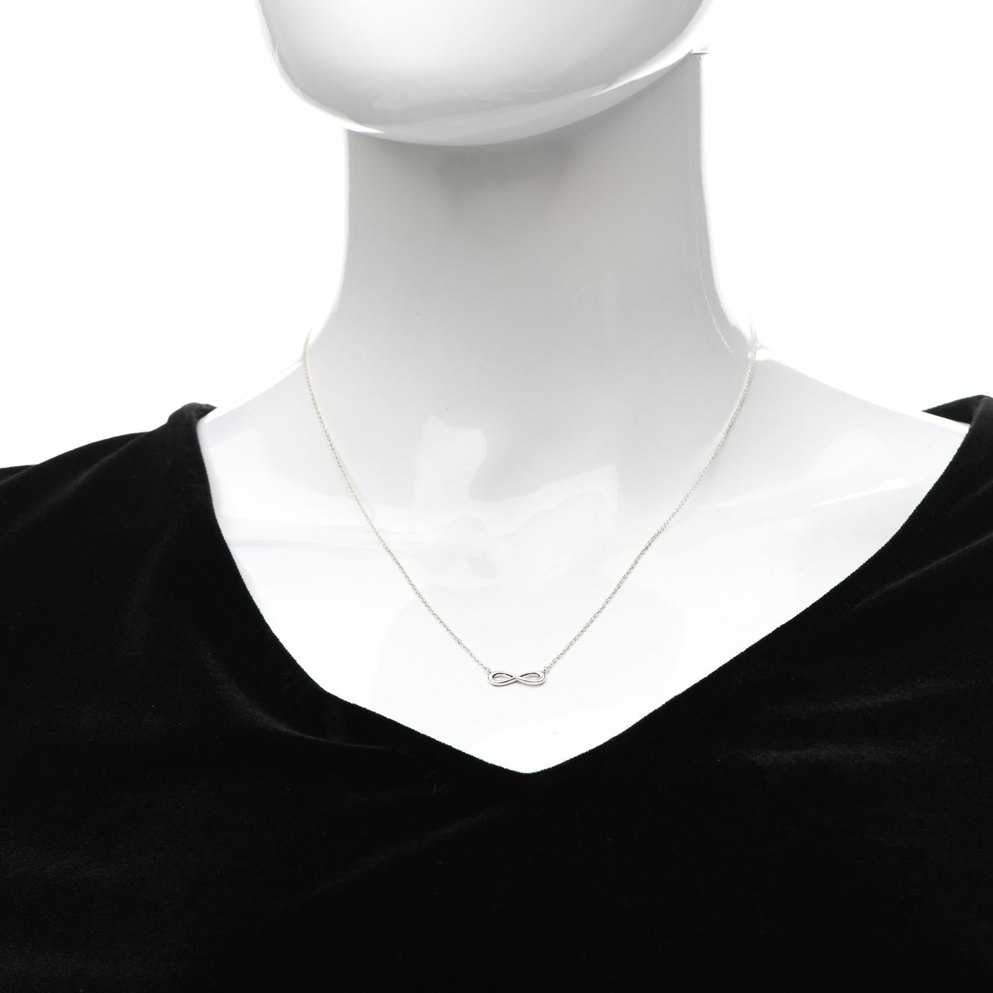 Sterling Silver Mini Infinity Pendant Necklace