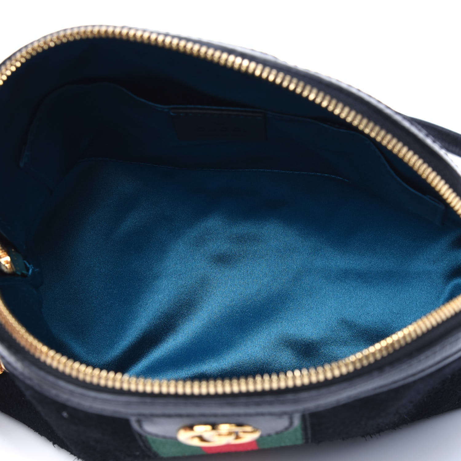 Gucci Suede Patent Web GG Small Ophidia Dome Shoulder Bag Black 4 of 15